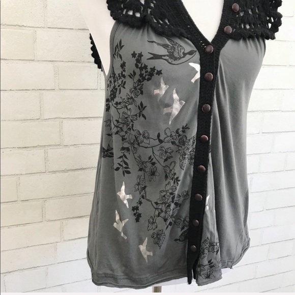 Free People sparrow crochet sleeveless top - Picture 2 of 7